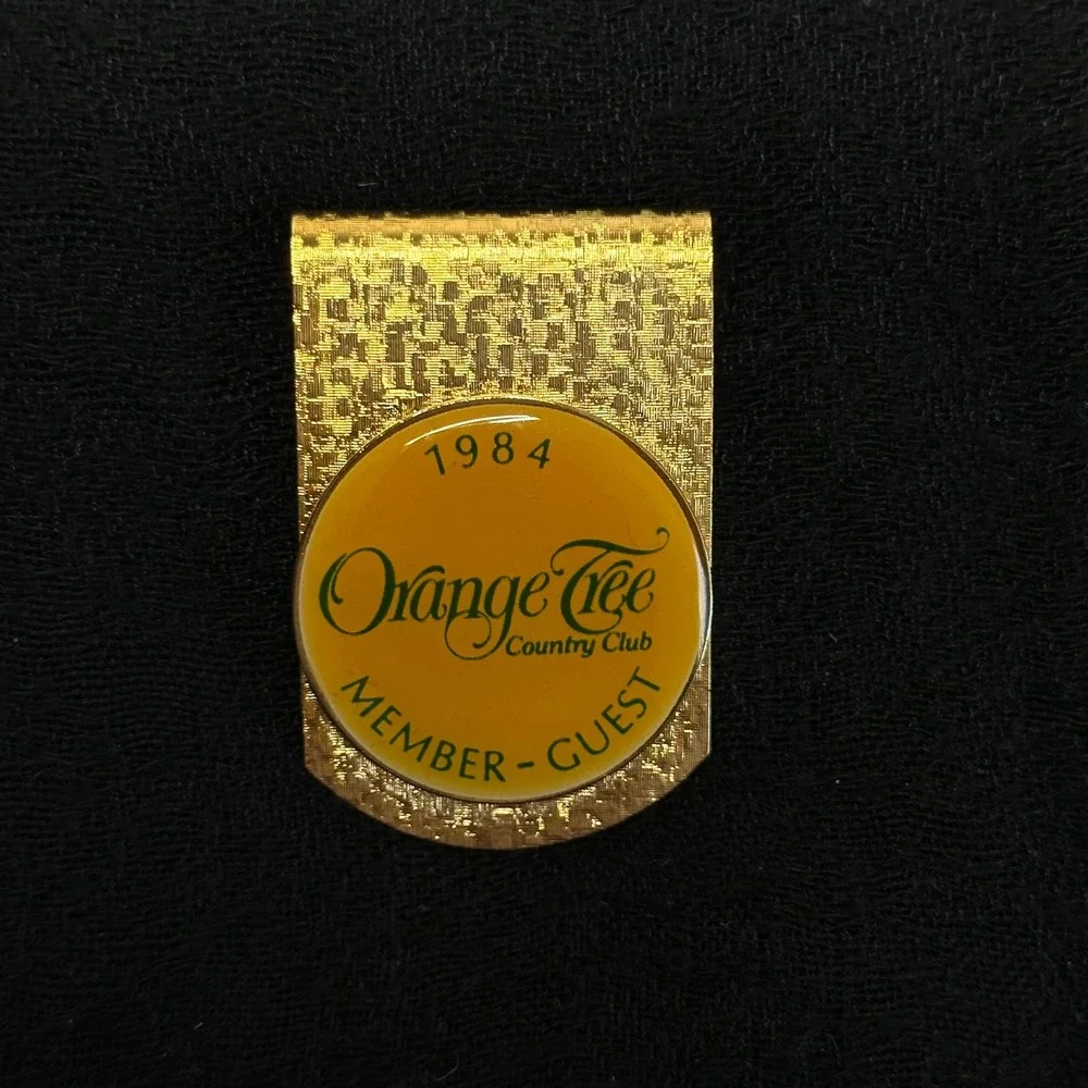 1984 Orange Tree Country Club‎ Member Guest Money Clip Vintage Gold Tone